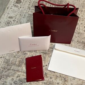 Cartier Red and White Stationery Set